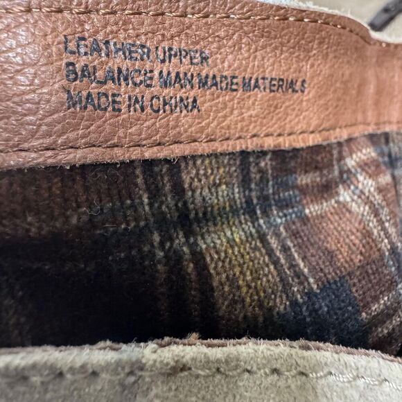 Born Boots Womens Size 9.5 Taupe Suede Slouch Knee High Zip Plaid Lined F30617 - Picture 9 of 9